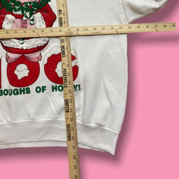 Vintage Pig Hog Christmas Jerzees Sweatshirt size XL 1990s - Picture 4 of 6